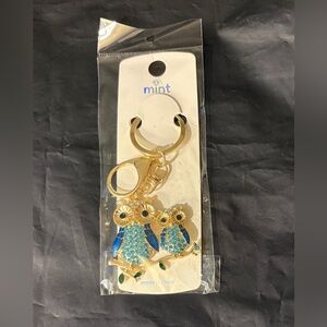 NEW Owls- Blue & Gold Bagcharm/Keychain/ Keyring/ Hangtag